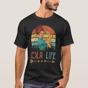 Lola Life Women Rosie Vintage Retro Decor Grandma T-Shirt