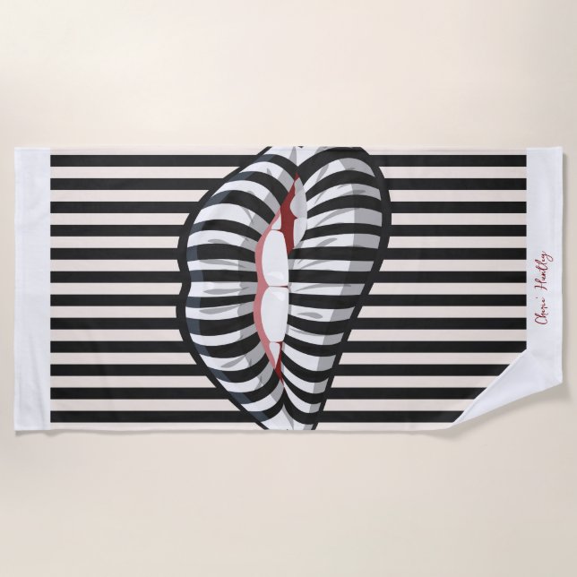Lola Lips  Beach Towel (Front)