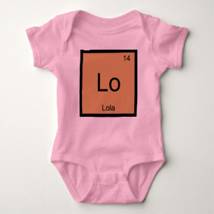 Lola  Name Chemistry Element Periodic Table Baby Bodysuit