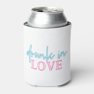 LOLA Pink Blue Neon Drunk In Love Bachelorette Can Cooler