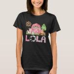 Lola Pink Farm Cow Kids Birthday Matching Family T-Shirt<br><div class="desc">Lola Pink Farm Cow Kids Birthday Matching Family</div>