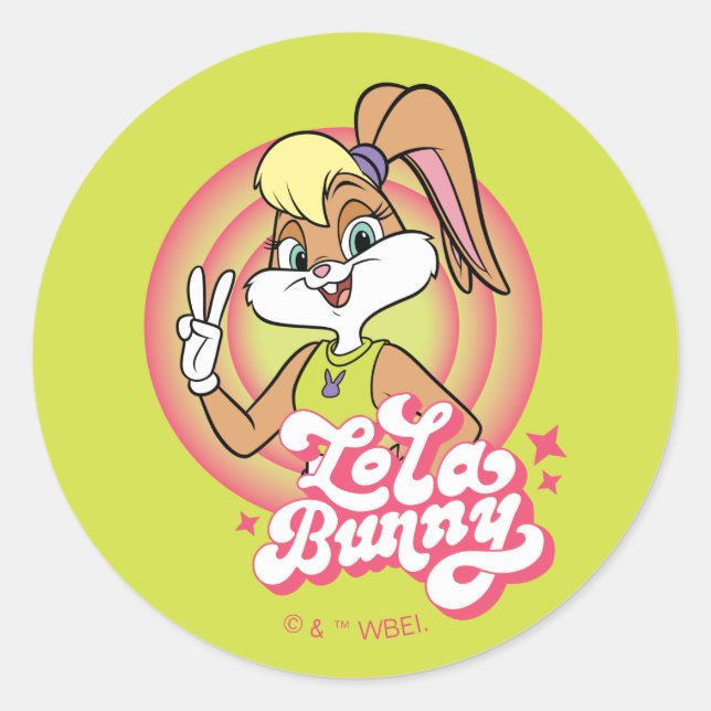 Lola Retro LOONEY TUNES™ Rings Classic Round Sticker (Front)