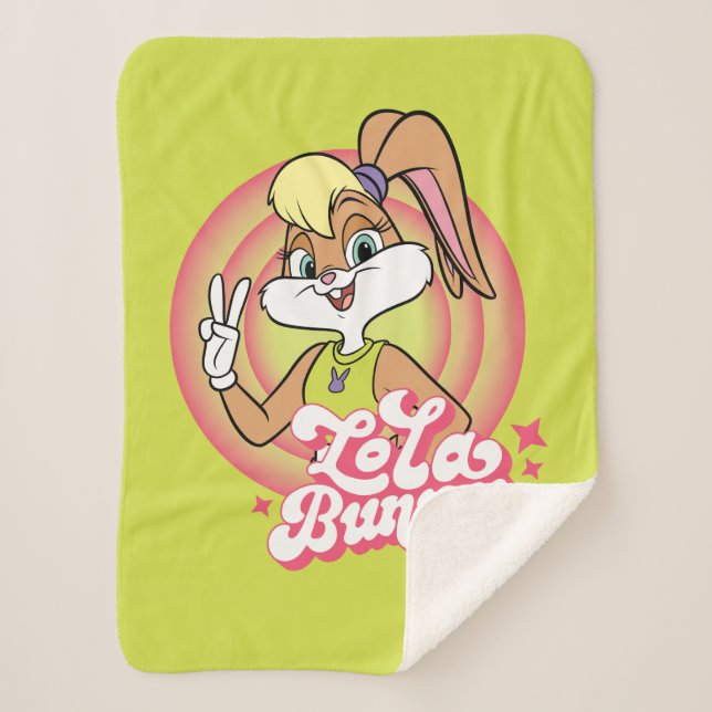 Lola Retro LOONEY TUNES™ Rings Sherpa Blanket (Front)