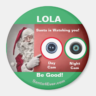LOLA Santa is Watching you! Day and Night Magnet