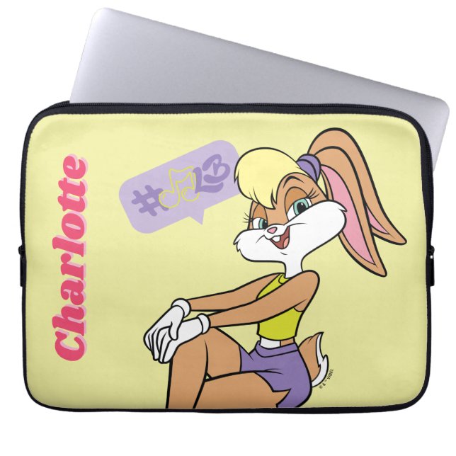 Lola Sitting Laptop Sleeve (Front)