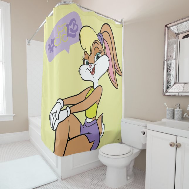Lola Sitting Shower Curtain (In Situ)
