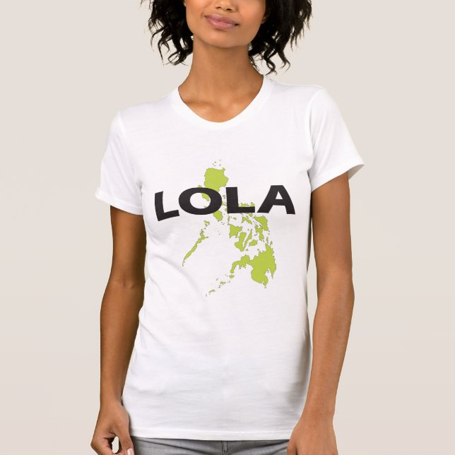 Lola with Philippines Map t-shirt (Front)