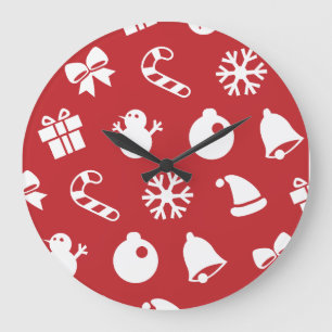 Lolailo 12 Merry Christmas/Feliz Navidad Large Clock