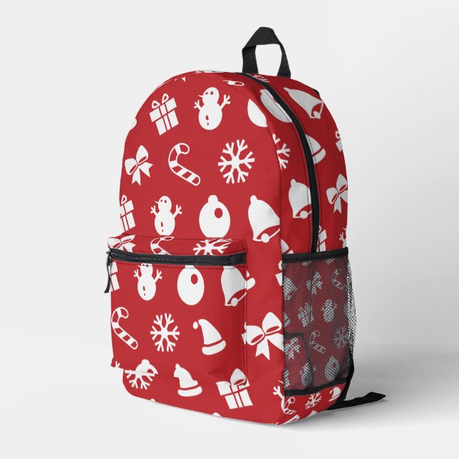 Lolailo 12 Merry Christmas/Feliz Navidad Printed Backpack (Back Corner Right)
