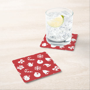 Lolailo 12 Merry Christmas/Feliz Navidad Square Paper Coaster