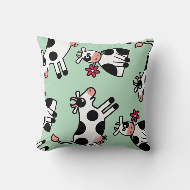 Lolailo 22 Flower Power Cow Cushion (Front)