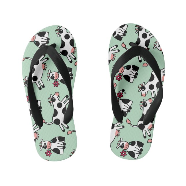 Lolailo 22 Flower Power Cow Kid's Jandals (Footbed)