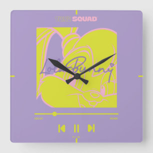 Lola's Music Player Square Wall Clock
