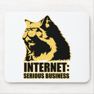 lolcat the internet is serious business mouse pad