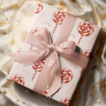 Lolipop Christmas Candy Merry Christmas Wrapping Paper<br><div class="desc">Wrap your gifts in the magic of Christmas: Our red and white wrapping paper is adorned with a delightful pattern of lollipops,  peppermint candies,  and twinkling stars. It's the perfect way to add a touch of holiday charm to your presents.</div>