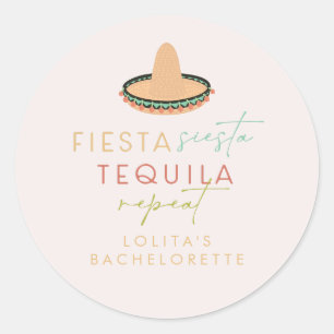 LOLITA Fiesta Siesta Tequila Bachelorette Favor Classic Round Sticker