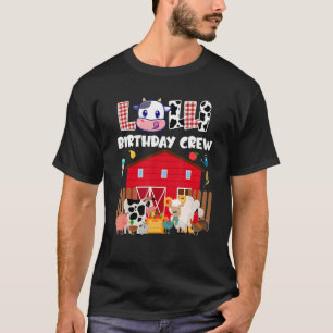 Lolli Birthday Crew Animals Farming Barnyard Famil T-Shirt