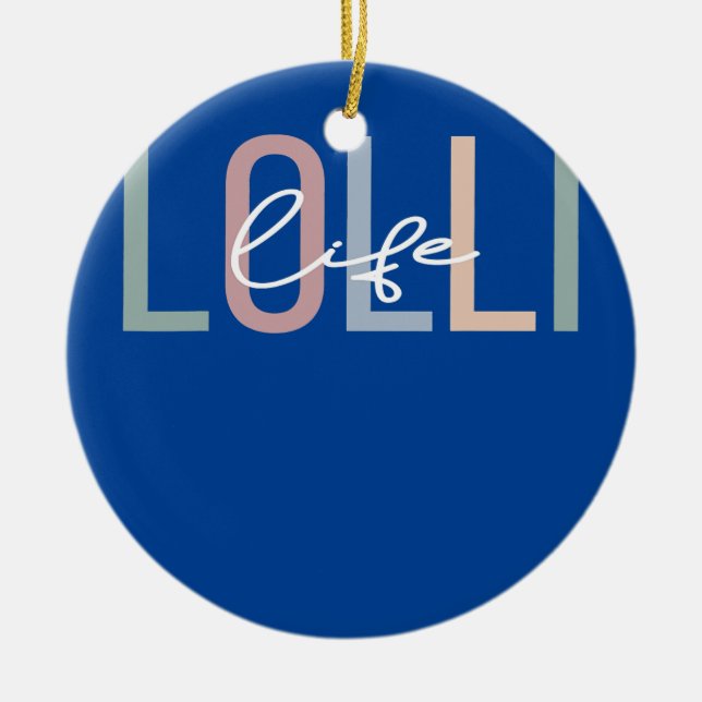 Lolli Life Lolli Grandma Boho Lolli Grandmother  Ceramic Tree Decoration (Front)