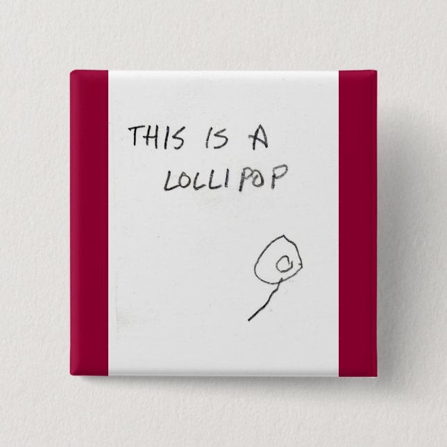 lollipop 15 cm square badge (Front)