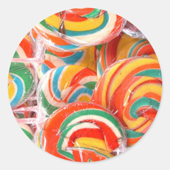 lollipop art vo1 classic round sticker (Front)