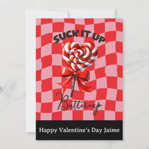 Lollipop Candy Funny Valentines Day Postcard