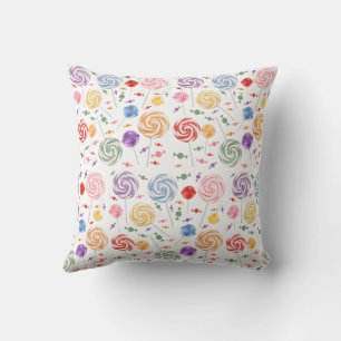 Lollipop Candy Pattern Colourful Cushion