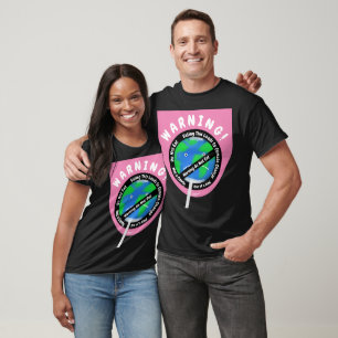 Lollipop Earth Warning Climate Change Statement T-Shirt