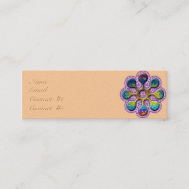 Lollipop Lavendar Outline Mini Business Card (Front)
