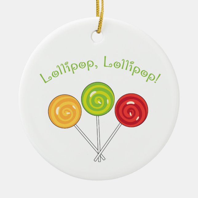 Lollipop Lollipop Ceramic Tree Decoration (Front)