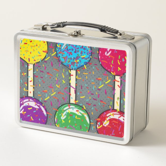 Lollipop Love Metal Lunch Box (Front)