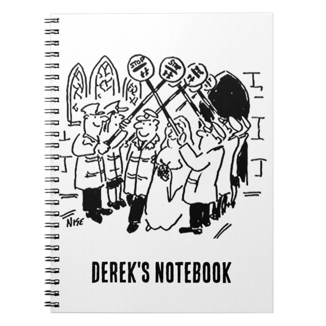 Lollipop Man Getting Married with Guard of Honour Notebook (Front)