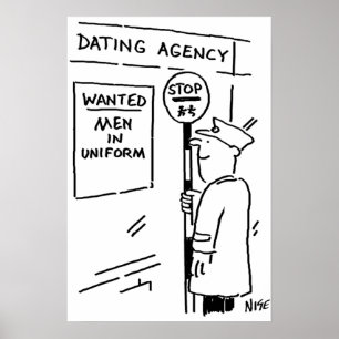 Lollipop Man is Reading a Dating Agency Poster
