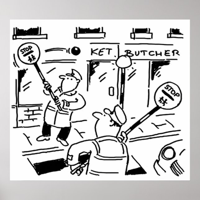 Lollipop Men are Playing Tennis Poster (Front)