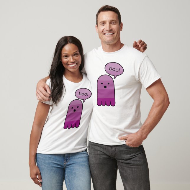Lollipop Purple Boo Ghost Halloween T-Shirt (Unisex)