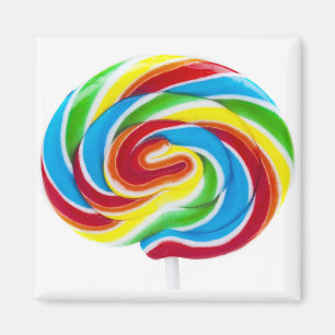 Lollipop Rainbow Swirl Magnet