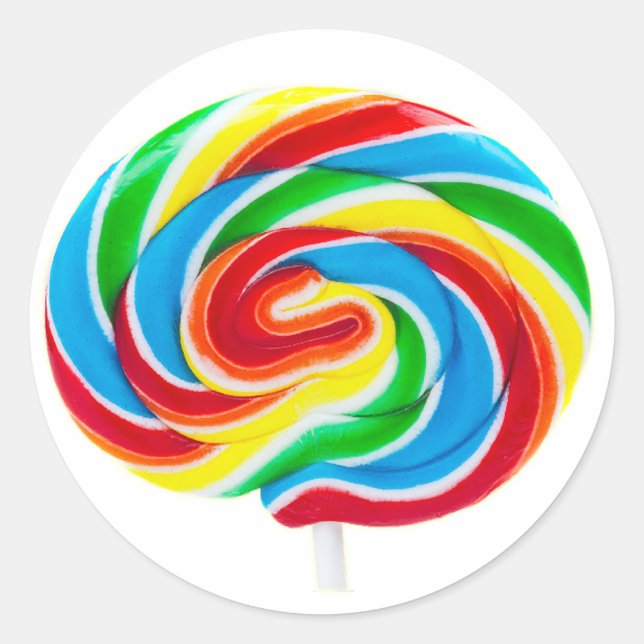 Lollipop Swirl Stickers (in 7 shapes) (Front)