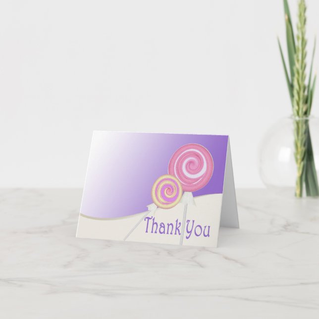 Lollipop Thank You Note (Front)