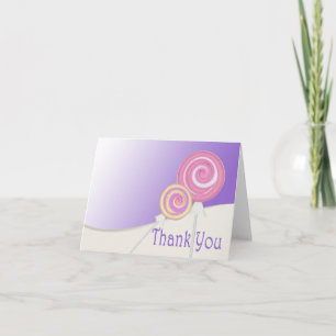 Lollipop Thank You Note Card