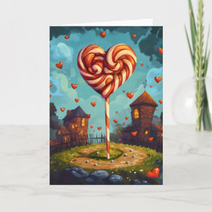 Lollipop Tree Funny Sweet Day Holiday Card