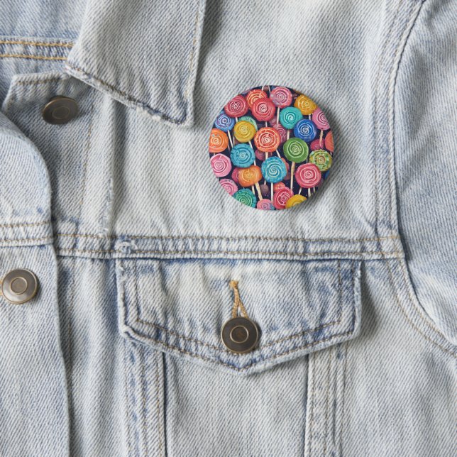 Lollipops 6 Cm Round Badge (In Situ)