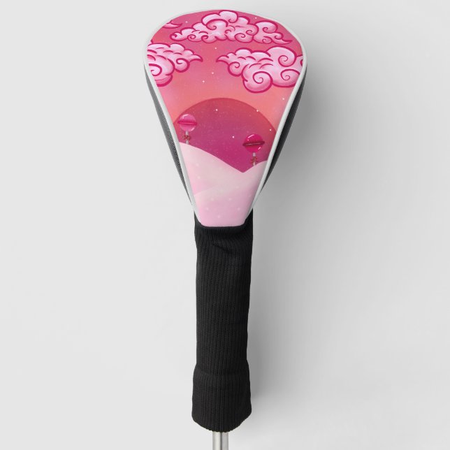 Lollipops and pretty clouds golf head cover (Front)