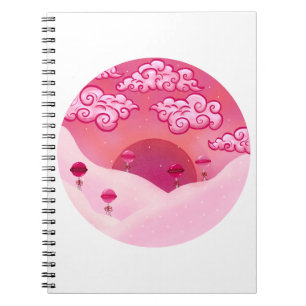 Lollipops and pretty clouds notebook