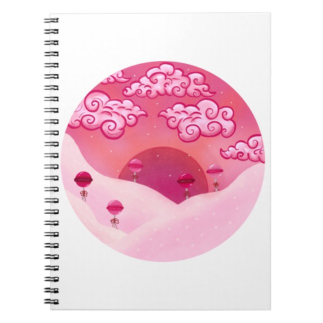 Lollipops and pretty clouds notebook (Front)