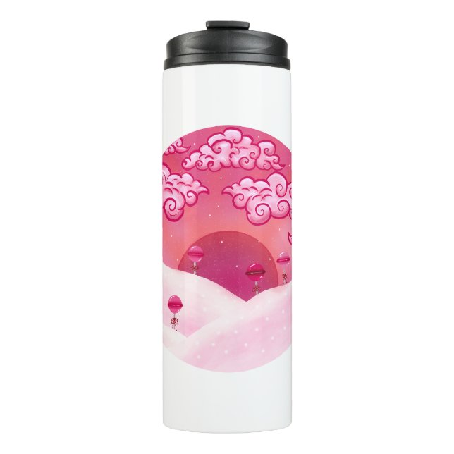 Lollipops and pretty clouds thermal tumbler (Front)