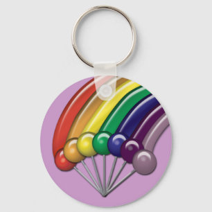 Lollipops and Rainbows Customisable Keychains