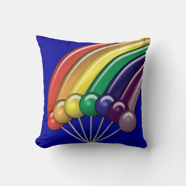 Lollipops and Rainbows Customisable Pillow (Front)