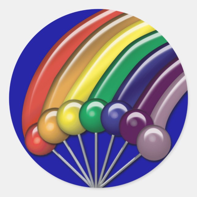 Lollipops and Rainbows Customisable Stickers (Front)