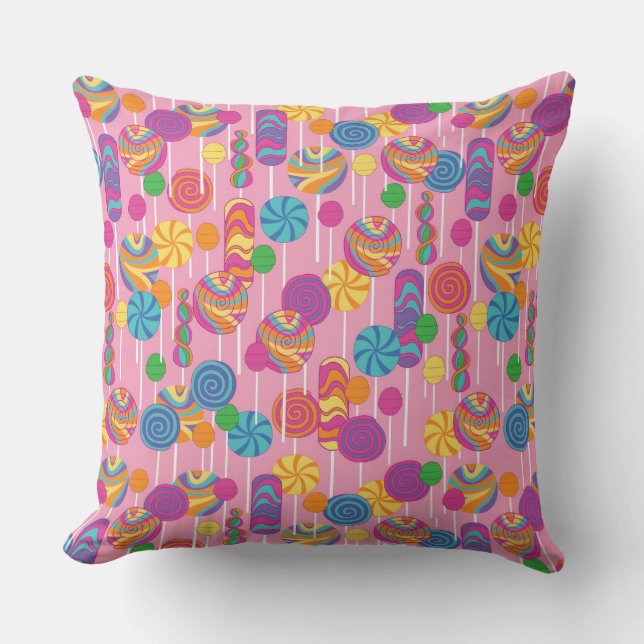 Lollipops Candy Pattern Cushion (Front)