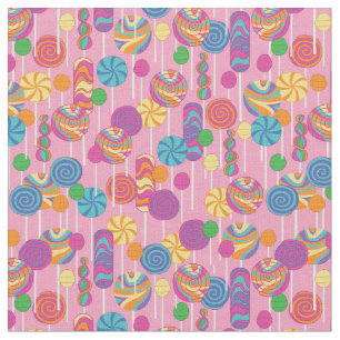 Lollipops Candy Pattern Fabric