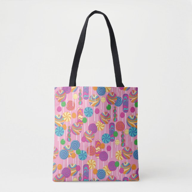 Lollipops Candy Pattern Tote Bag (Front)